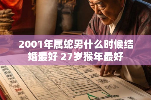 2001年属蛇男什么时候结婚最好 27岁猴年最好 2001年属蛇男什么时候结婚最好 27岁猴年最好
