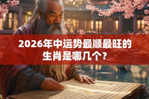 2026年中运势最顺最旺的生肖是哪几个？