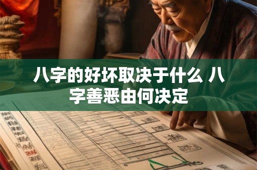 八字的好坏取决于什么 八字善恶由何决定