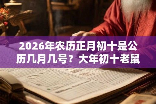 2026年农历正月初十是公历几月几号？大年初十老鼠娶亲是什么意思？
