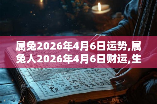 属兔2026年4月6日运势,属兔人2026年4月6日财运,生肖兔2026年4月6日运势 属兔2026年4月6日运势,属兔人2026年4月6日财运,生肖兔2026年4月6日运势
