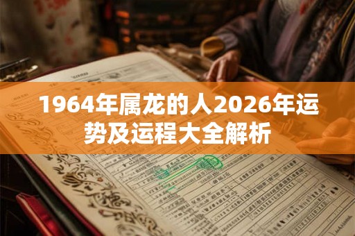 1964年属龙的人2026年运势及运程大全解析