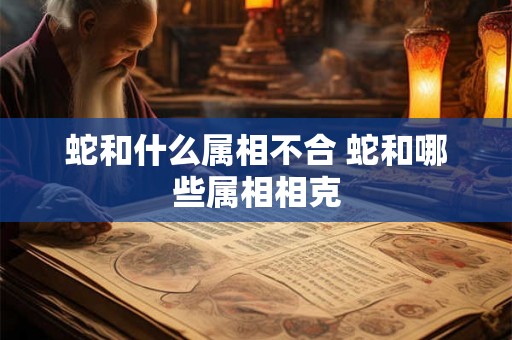蛇和什么属相不合 蛇和哪些属相相克 蛇和什么属相不合 蛇和哪些属相相克