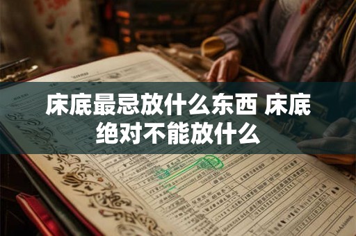 床底最忌放什么东西 床底绝对不能放什么