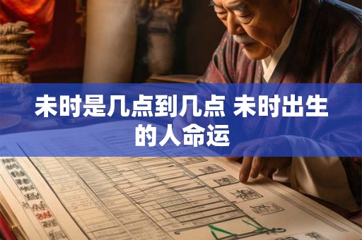 未时是几点到几点 未时出生的人命运