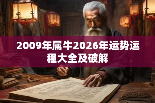2009年属牛2026年运势运程大全及破解