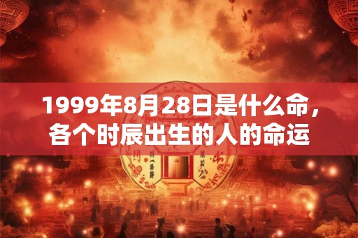 1999年8月28日是什么命,各个时辰出生的人的命运 1999年8月28日是什么命,各个时辰出生的人的命运