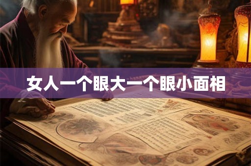 女人一个眼大一个眼小面相