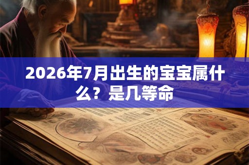 2026年7月出生的宝宝属什么?是几等命 2026年7月出生的宝宝属什么?是几等命