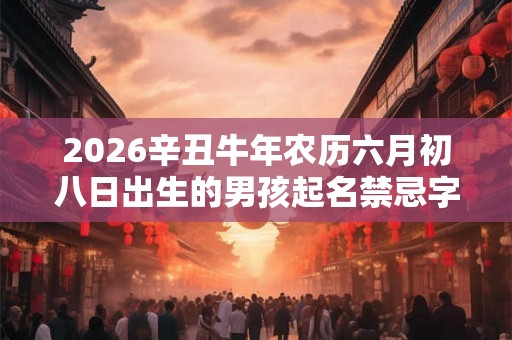 2026辛丑牛年农历六月初八日出生的男孩起名禁忌字