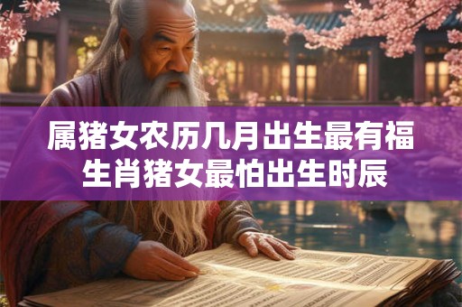 属猪女农历几月出生最有福 生肖猪女最怕出生时辰