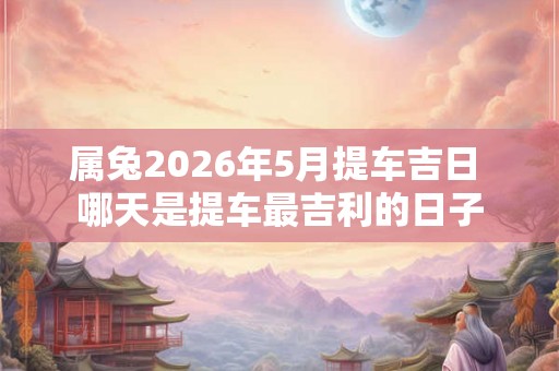 属兔2026年5月提车吉日 哪天是提车最吉利的日子