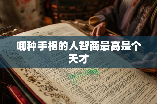 哪种手相的人智商最高是个天才