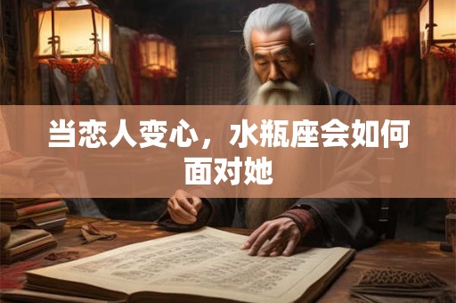 当恋人变心，水瓶座会如何面对她