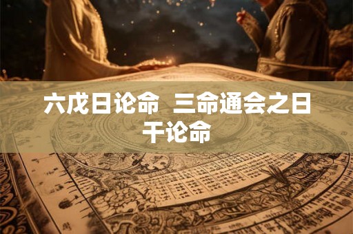六戊日论命  三命通会之日干论命
