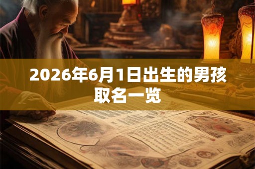 2026年6月1日出生的男孩取名一览
