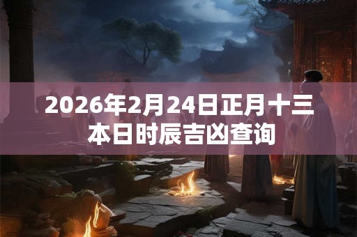 2026年2月24日正月十三 本日时辰吉凶查询