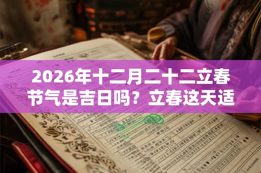 2026年十二月二十二立春节气是吉日吗？立春这天适合祈福求财吗？