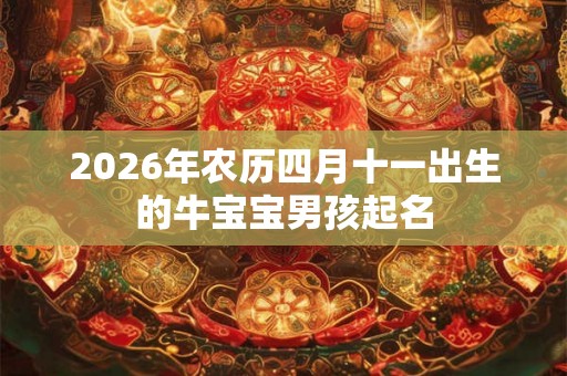 2026年农历四月十一出生的牛宝宝男孩起名