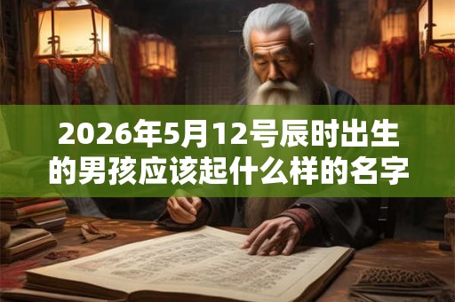 2026年5月12号辰时出生的男孩应该起什么样的名字