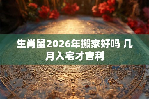 生肖鼠2026年搬家好吗 几月入宅才吉利