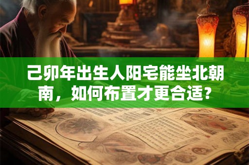 己卯年出生人阳宅能坐北朝南，如何布置才更合适？
