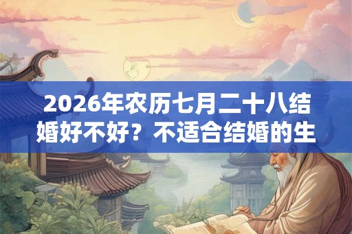 2026年农历七月二十八结婚好不好？不适合结婚的生肖？