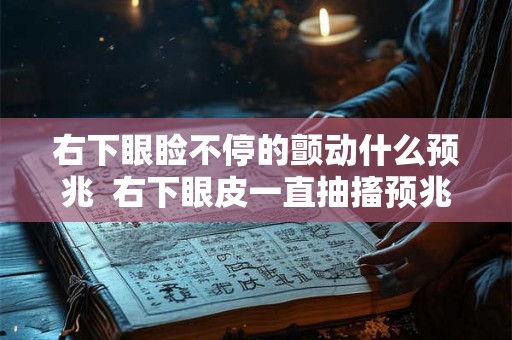 右下眼睑不停的颤动什么预兆  右下眼皮一直抽搐预兆