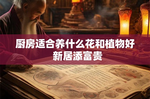厨房适合养什么花和植物好  新居添富贵