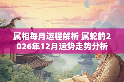 属相每月运程解析 属蛇的2026年12月运势走势分析