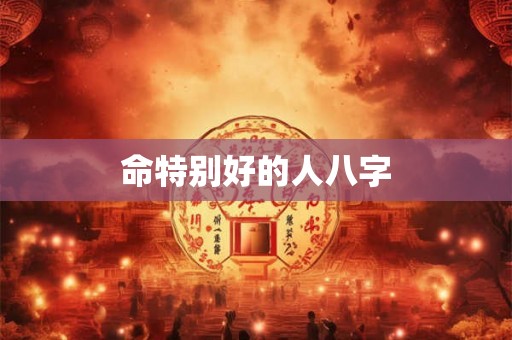 命特别好的人八字