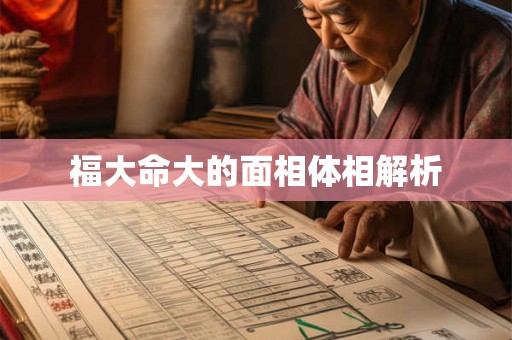 福大命大的面相体相解析