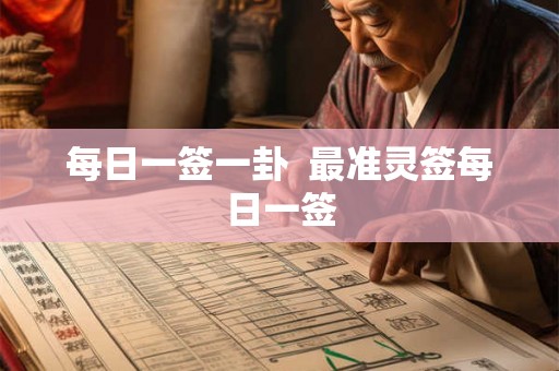 每日一签一卦  最准灵签每日一签