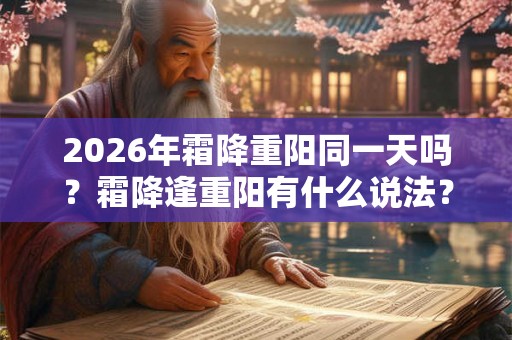2026年霜降重阳同一天吗？霜降逢重阳有什么说法？