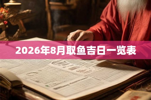 2026年8月取鱼吉日一览表