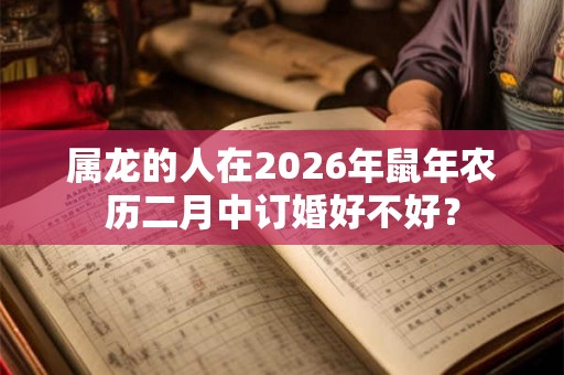 属龙的人在2026年鼠年农历二月中订婚好不好？