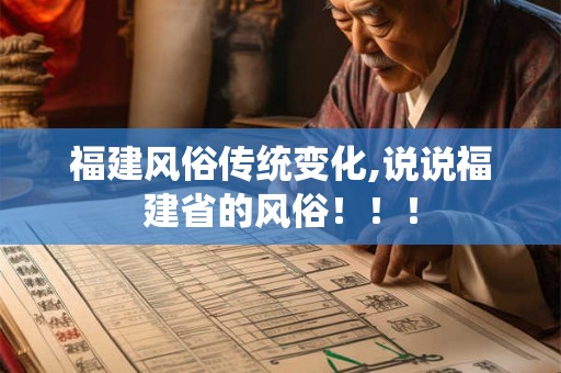 福建风俗传统变化,说说福建省的风俗!!! 福建风俗传统变化,说说福建省的风俗!!!