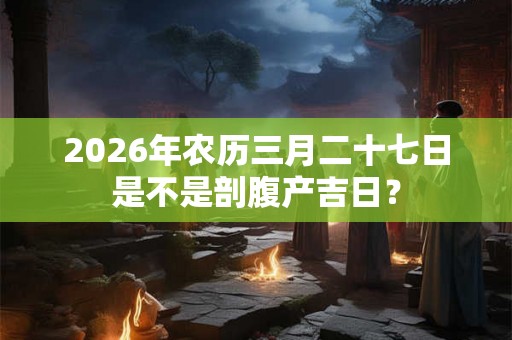 2026年农历三月二十七日是不是剖腹产吉日？