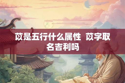 苡是五行什么属性  苡字取名吉利吗