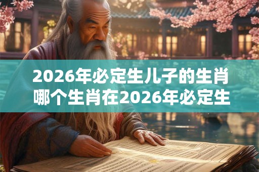 2026年必定生儿子的生肖 哪个生肖在2026年必定生儿子