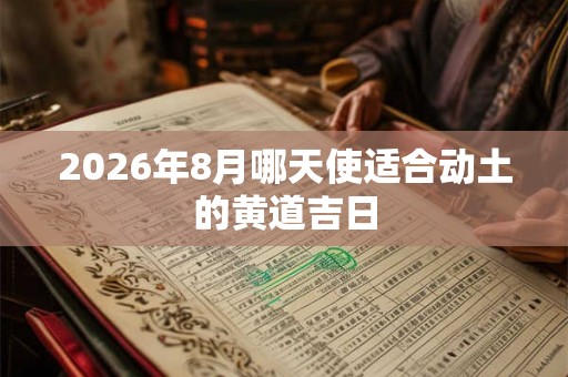 2026年8月哪天使适合动土的黄道吉日