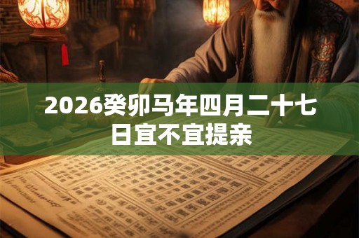 2026癸卯马年四月二十七日宜不宜提亲