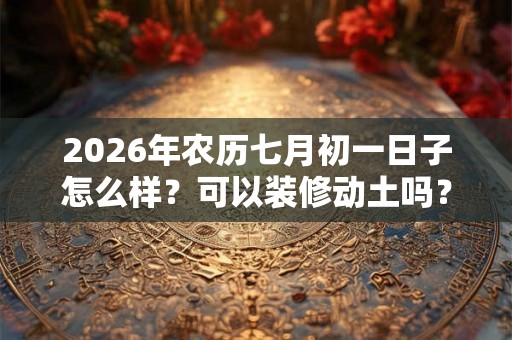 2026年农历七月初一日子怎么样？可以装修动土吗？