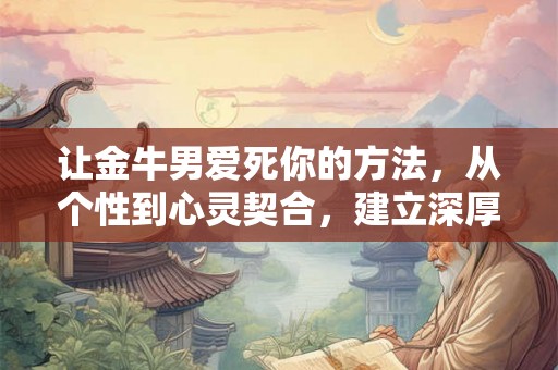 让金牛男爱死你的方法，从个性到心灵契合，建立深厚的关系