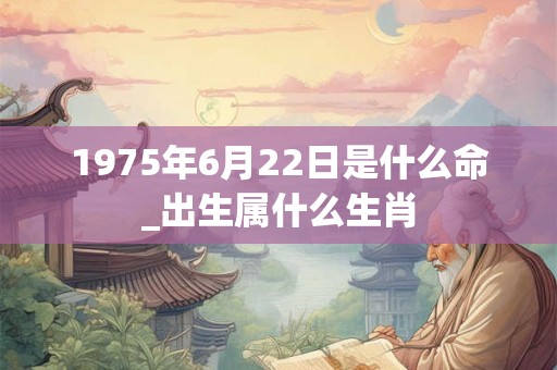1975年6月22日是什么命_出生属什么生肖