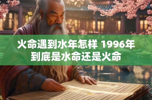 火命遇到水年怎样 1996年到底是水命还是火命