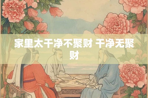 家里太干净不聚财 干净无聚财 家里太干净不聚财 干净无聚财