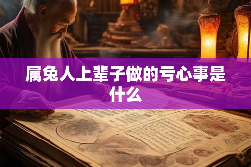 属兔人上辈子做的亏心事是什么