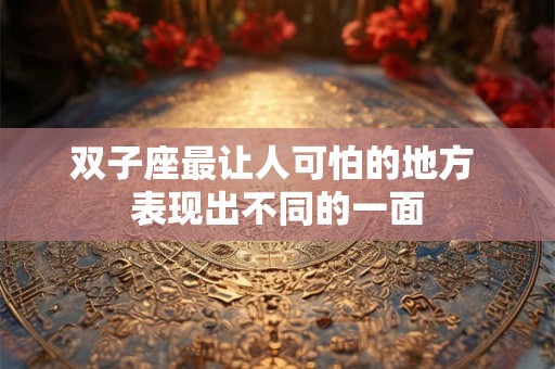 双子座最让人可怕的地方 表现出不同的一面 双子座最让人可怕的地方 表现出不同的一面