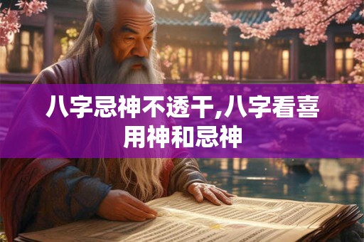 八字忌神不透干,八字看喜用神和忌神
